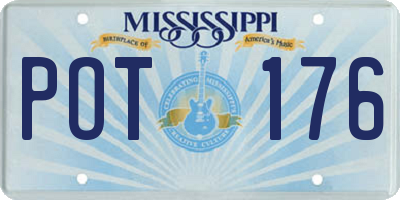 MS license plate POT176