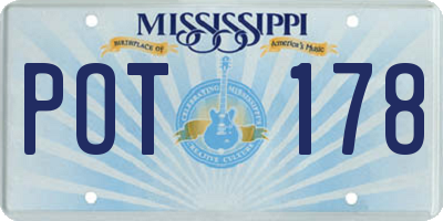 MS license plate POT178
