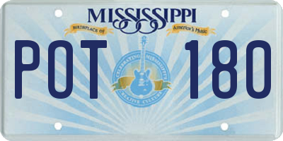 MS license plate POT180