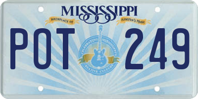 MS license plate POT249