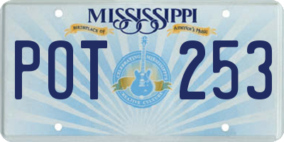 MS license plate POT253