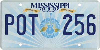 MS license plate POT256