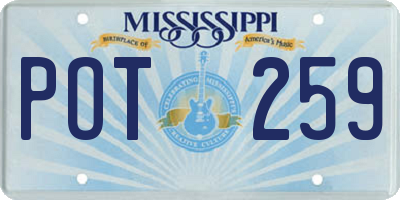 MS license plate POT259