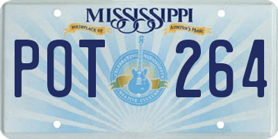 MS license plate POT264