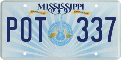 MS license plate POT337