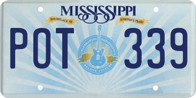 MS license plate POT339