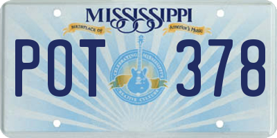MS license plate POT378
