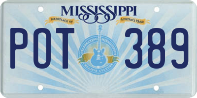 MS license plate POT389