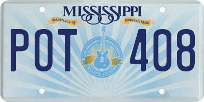 MS license plate POT408