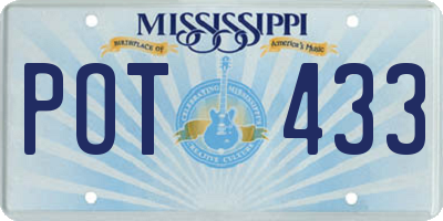 MS license plate POT433