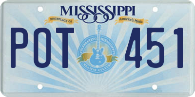 MS license plate POT451