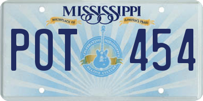 MS license plate POT454