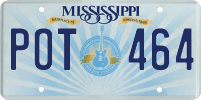 MS license plate POT464