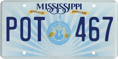 MS license plate POT467