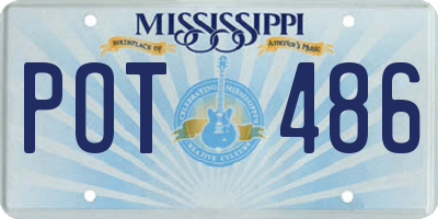 MS license plate POT486