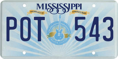 MS license plate POT543