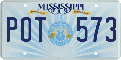 MS license plate POT573