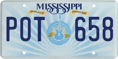 MS license plate POT658