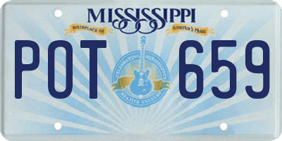 MS license plate POT659