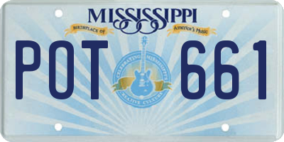 MS license plate POT661