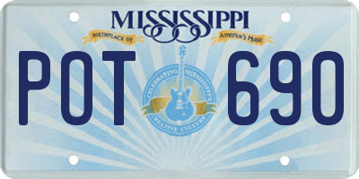 MS license plate POT690
