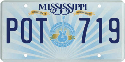 MS license plate POT719