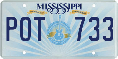 MS license plate POT733