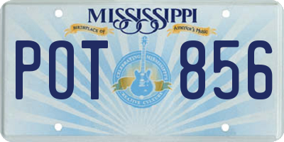 MS license plate POT856