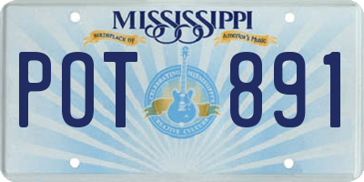 MS license plate POT891