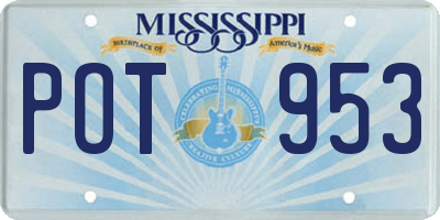 MS license plate POT953