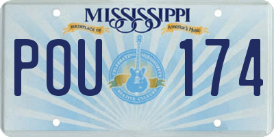 MS license plate POU174