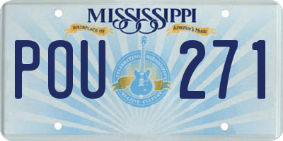 MS license plate POU271