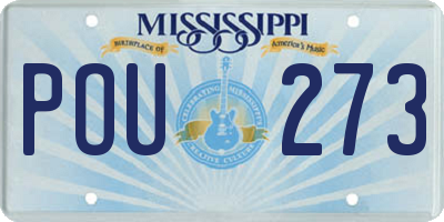 MS license plate POU273