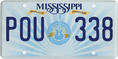 MS license plate POU338