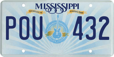 MS license plate POU432