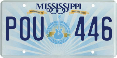 MS license plate POU446