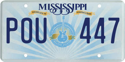 MS license plate POU447