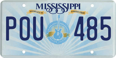 MS license plate POU485