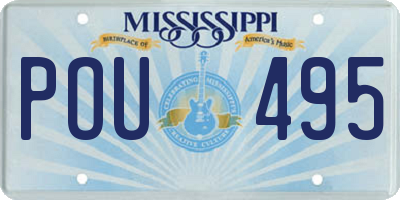 MS license plate POU495