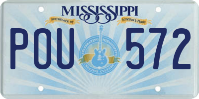 MS license plate POU572