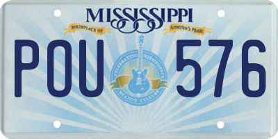 MS license plate POU576
