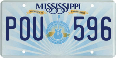 MS license plate POU596
