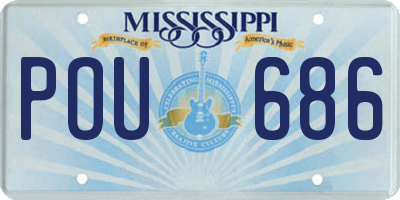 MS license plate POU686