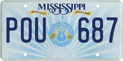 MS license plate POU687