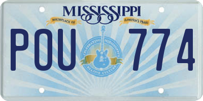 MS license plate POU774