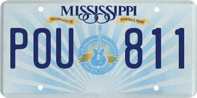 MS license plate POU811
