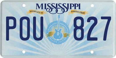 MS license plate POU827