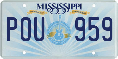 MS license plate POU959