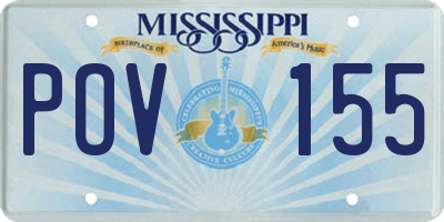 MS license plate POV155
