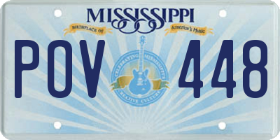 MS license plate POV448